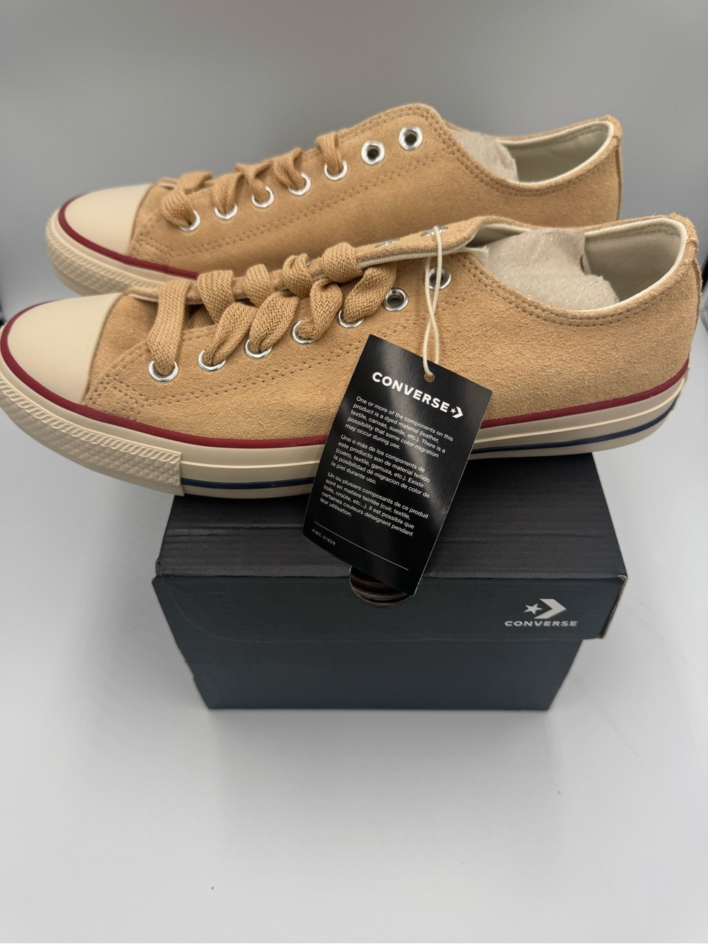 Converse Chuck Taylor All Star Ox Suede A14811C Tan Men’s 8.5 Women’s 10.5 - Picture 5 of 10